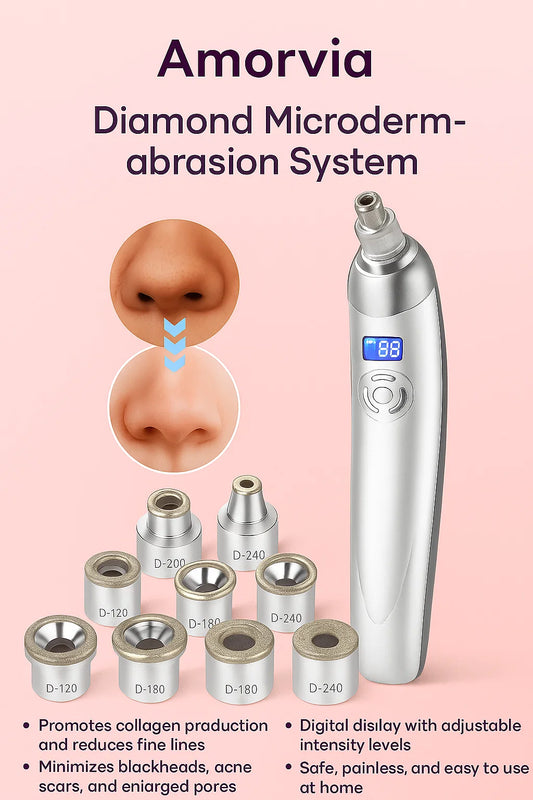 Amorvia™ DiamondGlow Pro – Salon-Quality Microdermabrasion Facial Device