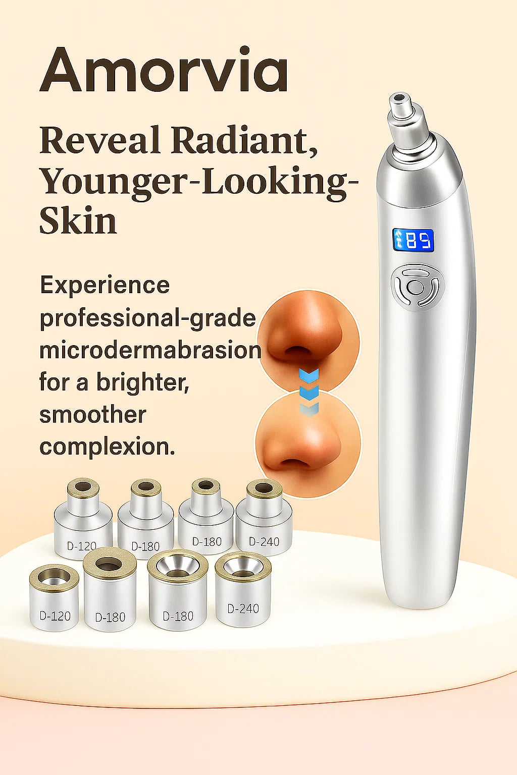Amorvia™ DiamondGlow Pro – Salon-Quality Microdermabrasion Facial Device