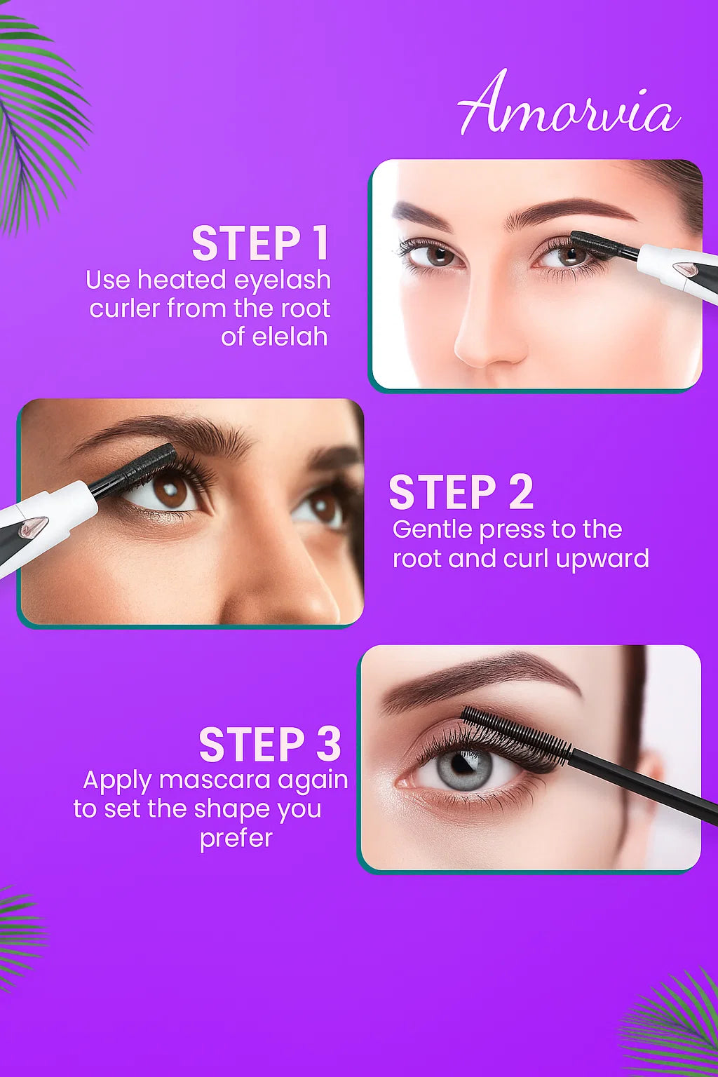 Amorvia™ Heated Lash Curler – 24H Lift in Seconds