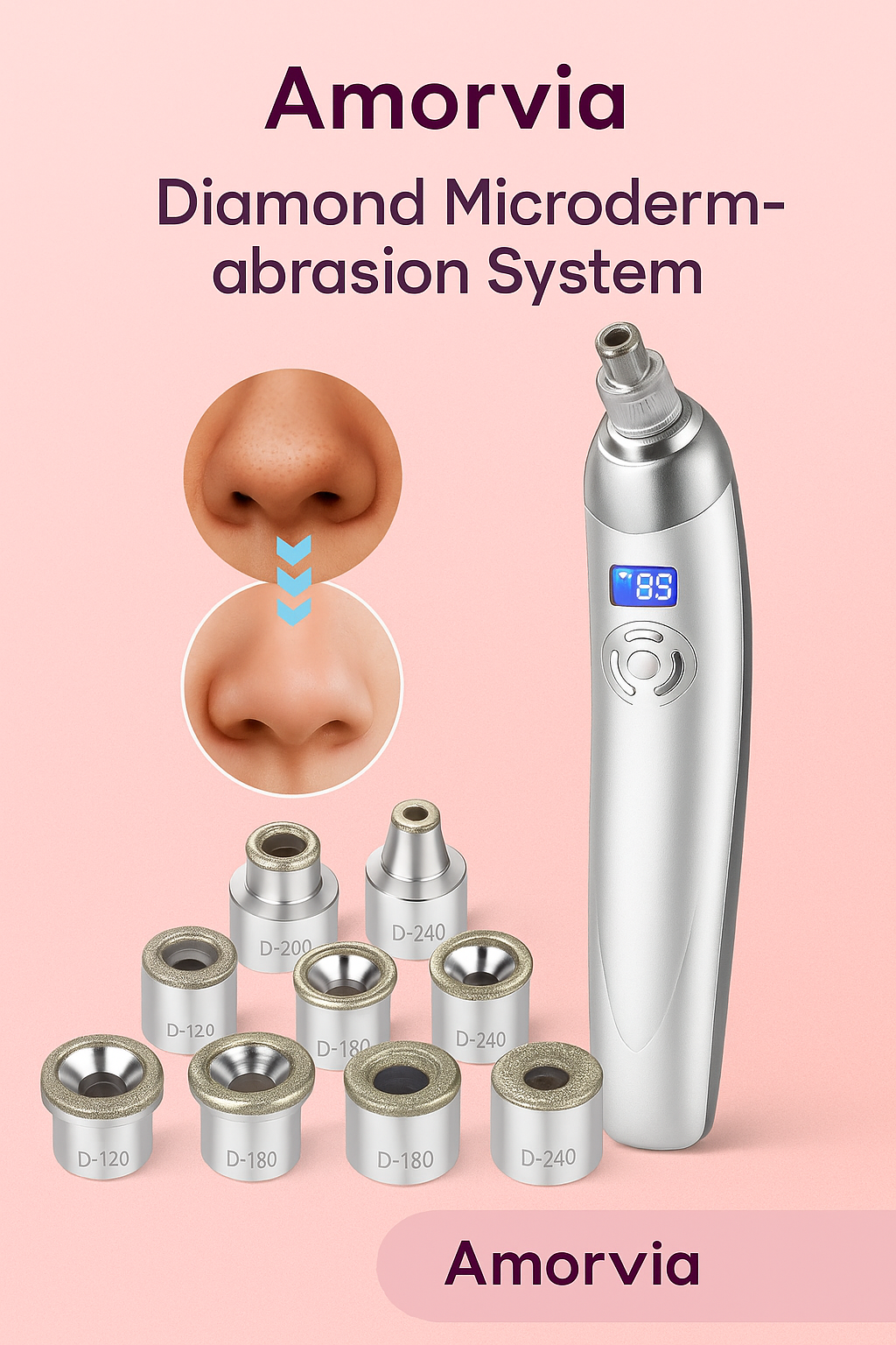 Amorvia™ DiamondGlow Pro – Salon-Quality Microdermabrasion Facial Device