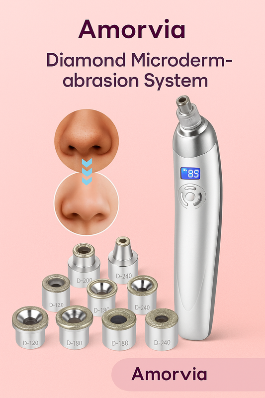 Amorvia™ DiamondGlow Pro – Salon-Quality Microdermabrasion Facial Device